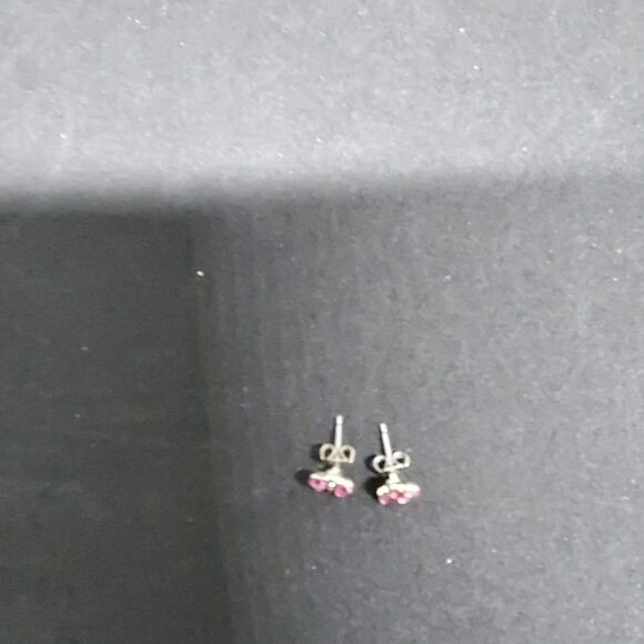 Pink Butterfly Stud Earrings - Picture 3 of 3